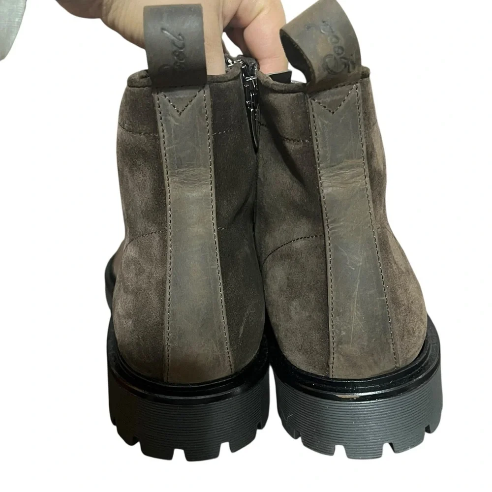 Good Man Brand Men’s Italian Leather‎ Lace/zip Up Modern City Boot Brown Size 10 - Picture 12 of 12